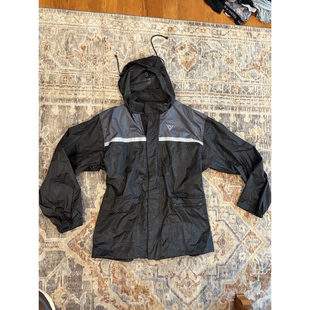 Viking Cycle Two Piece Black TextileMotorcycle Rain Suit for Men's Size 2XL